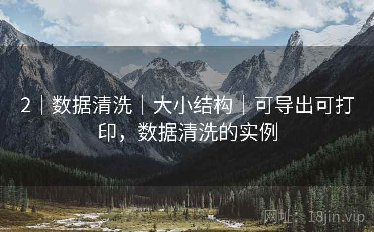 2|数据清洗|大小结构|可导出可打印,数据清洗的实例 2|数据清洗|大小结构|可导出可打印,数据清洗的实例